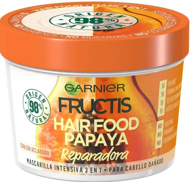 Garnier Fructis Hair Food Papaya Mascarilla 3 en 1 - 390 ml
