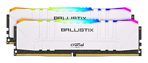 32GB Memoria RAM Crucial Ballistix DDR4 3200Mhz PC4-25600 2x16GB CL16 Blanca