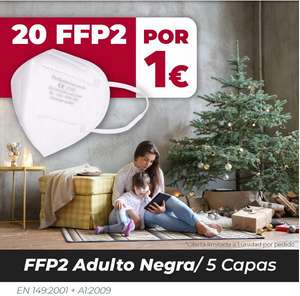 20 Mascarillas FFP2 con certificación europea