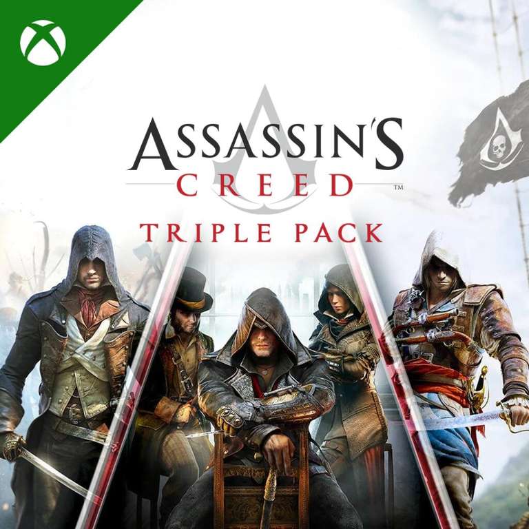 Assassin's Creed Triple Pack: Black Flag, Unity, Syndicate [XBOX, VPN AR solo para canjear]