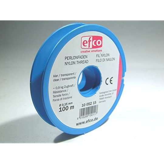 efco – Fuerza de tracción Hilo, Poliamida, Claro, 0,9 kg, 0,15 mm de diámetro, 100 m