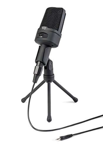 Tie Studio Broadcast Micrófono de condensador + trípode y cable de 2 mt y mini jack 3,5mm
