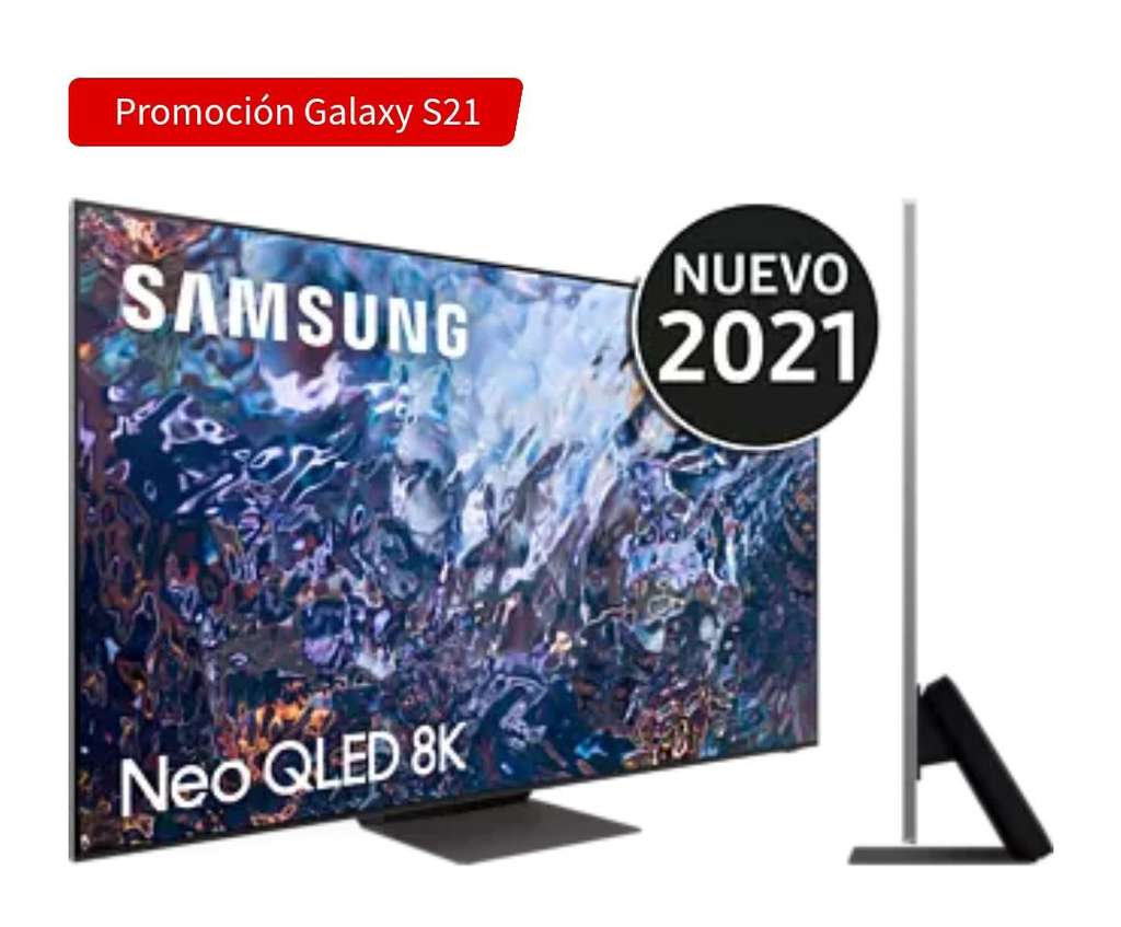 TV QLED 55" - Samsung QE55QN750ATXXC, Neo QLED 8k + Samsung Galaxy S21 5G de Regalo (Valor 619€)