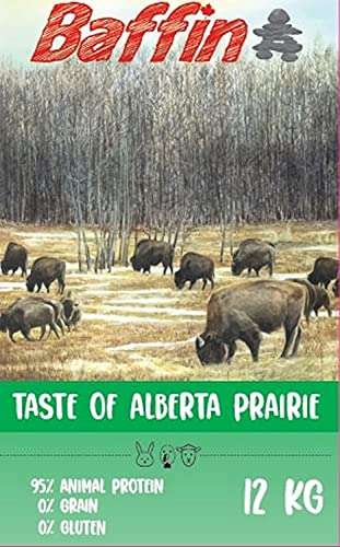 Pienso 12 kg para Perros Baffin Taste of Alberta Prairie. 95% de Proteína, Sin Cereales