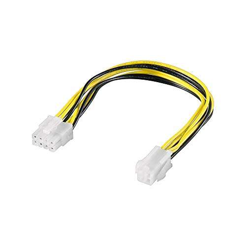 Wentronic CAK S-10 8 Pin > P4 Plug - Cable (Macho/Hembra, Amarillo)