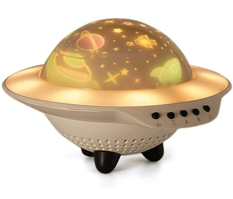 Proyector de luz estrellas UFO 360 °, con reproductor de música Bluetooth y 12 películas de proyector,