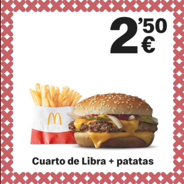 Cuarto de Libra + Patatas a 2.5€