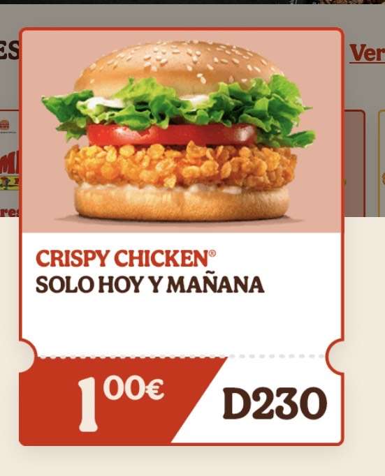 Crispy chicken por 1 euro