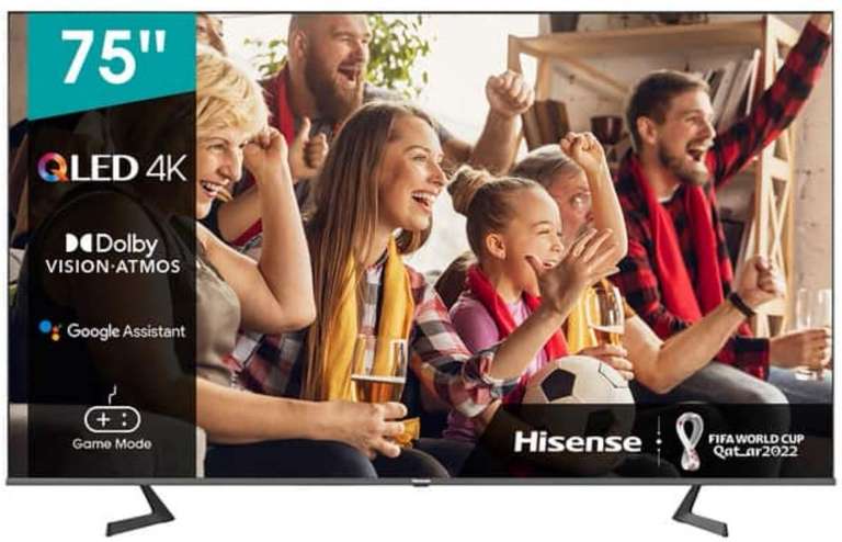 TV LED 190,5 cm (75") Hisense 75A7GQ UHD 4K, Quantum Dot, HDR Dolby Vision / HDR 10/ HDR 10 +,Smart TV