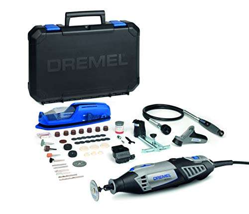 Dremel 4000 - Multiherramienta, 175 W, kit con eje flexible, 65 accesorios y 4 complementos, velocidad variable .