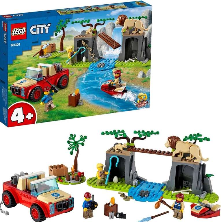 LEGO City Wildlife Rescate de la Fauna Salvaje: Vehículo Todoterreno + Figura Lego + Accesorios