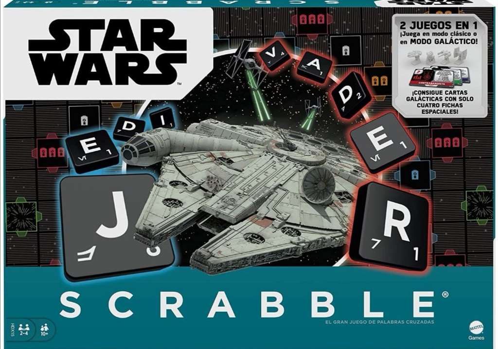 Mattel Games Scrabble Star Wars, juego de mesa, incluye cartas