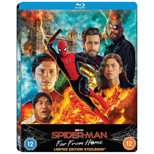Spider-Man: Lejos de casa - Steelbook lenticular exclusivo de Zavvi (Incluye Blu-ray)