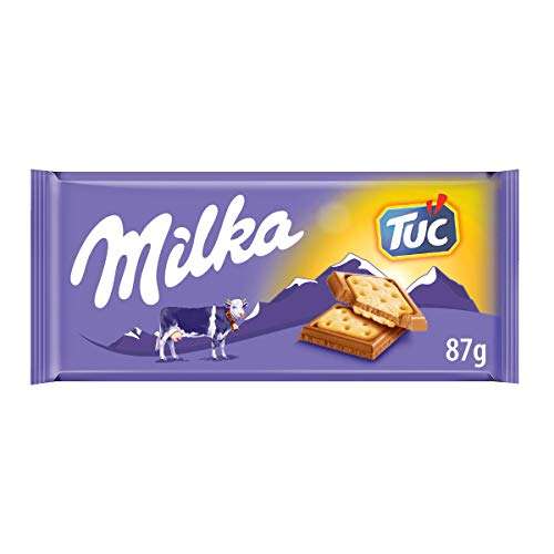 Milka Chocolate con Leche Cubierta de Crujiente Galleta, 87g