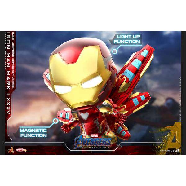 Hot Toys Cosbaby - Vengadores: Endgame (Talla S) - Iron Man Mark 85 (Versión Nano Lightning Refocuser)