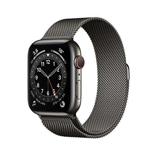 Apple Watch Series 6 (GPS + Cellular, 44 mm) Caja de Acero Inoxidable en Grafito - Pulsera Milanese Loop en Grafito