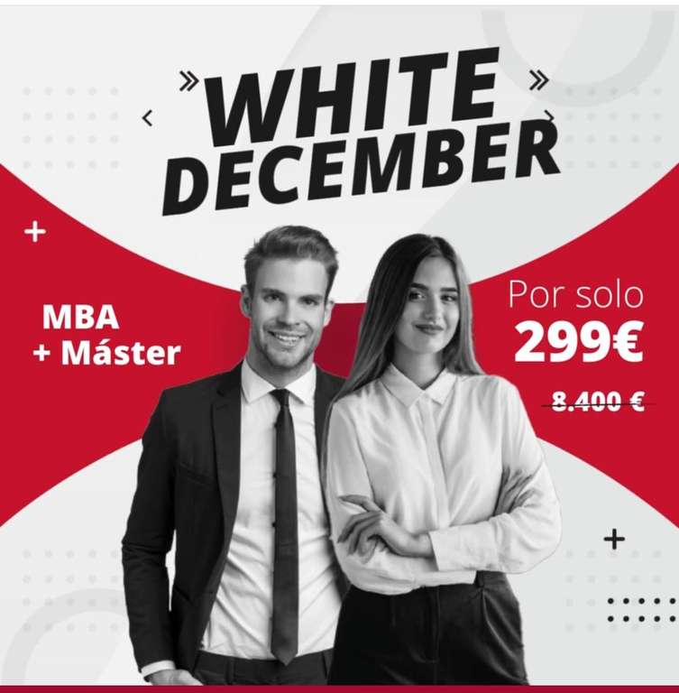 Doble titulación MBA con Máster a elegir por solo 249€ (Escuela Europea de Negocios de Barcelona)