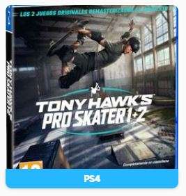 Tony Hawks Pro Skater 1+2 PAL UK (Incluye textos en español)