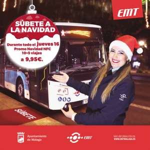 Málaga: Jueves 16 Promoción Navidad 15 viajes por sólo 9,95 €