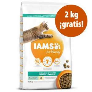 IAMS 10 kg pienso para gatos en oferta: 8 + 2 kg ¡gratis!