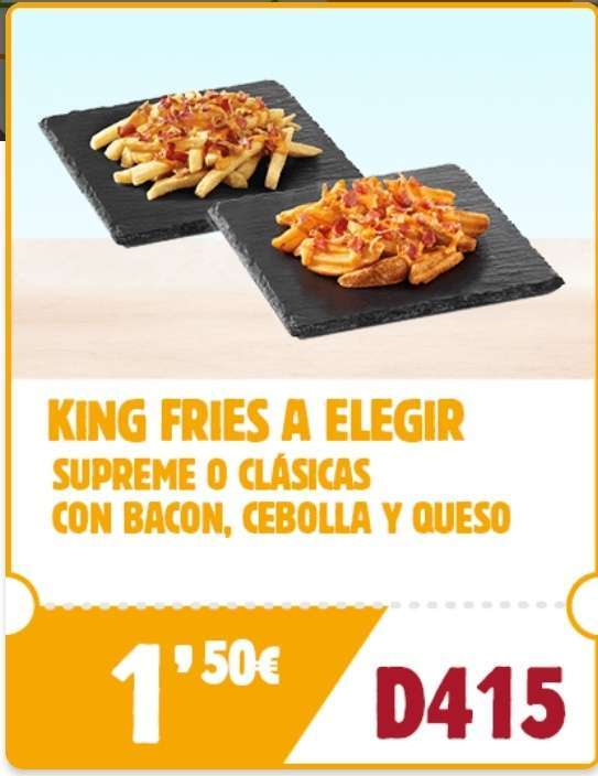 ¡Vuelve a Burger King! King Fries por 1,50€ solo lunes y martes