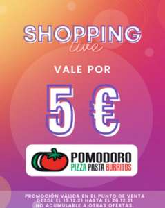 5 euros de descuento en restaurantes Pomodoro seleccionados