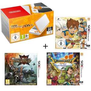 New Nintendo 2DS XL + Monster Hunter Generations + Dragon Quest VII + Inazuma Eleven Go Light