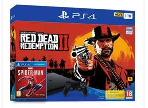 PS4 1TB + RED DEAD REDEMPTION 2 + SPIDER-MAN