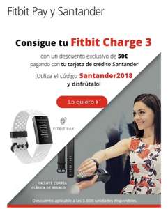 Fitbit Charge3 se (con pago NFC) [Banco Santander]