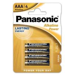 Pack de 4 Pilas Alcalinas PANASONIC Modelo AAA de 1.5 V  a3345  (son las finitas)