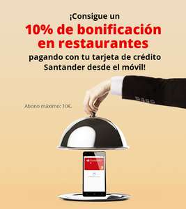 Banco Santander: 10% descuento en restaurantes
