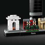 LEGO 21044 Architecture París, Set de Construcción Creativa, Torre Eiffel, El Louvre, Maqueta Coleccionable