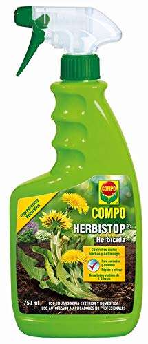 COMPO Herbistop Herbicida, Control de malas hierbas y antimusgo 750ml