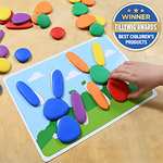 edxeducation Junior Rainbow Pebbles - Sorting Stacking Stones - Early Math Manipulative For Children - First Counting and Construction Toy