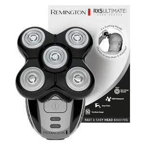 Remington Afeitadora de Cabeza RX5 Ultimate Series, Afeitadora para Calva, Inalámbrica, 5 Cabezales, Flexibles, 100% Resistente al Agua