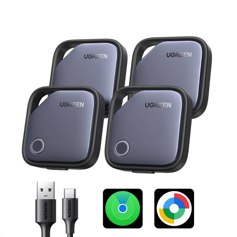 UGREEN FineTrack Duo 4 uds | Compatible con Apple Find My y Google Find Hub por 32,29 €
