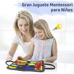 Tablero Actividades Montessori, Paneles Sensoriales Toddler para Habilidades Motoras Básicas, Juguetes Educativos 1 2 3 4 Años
