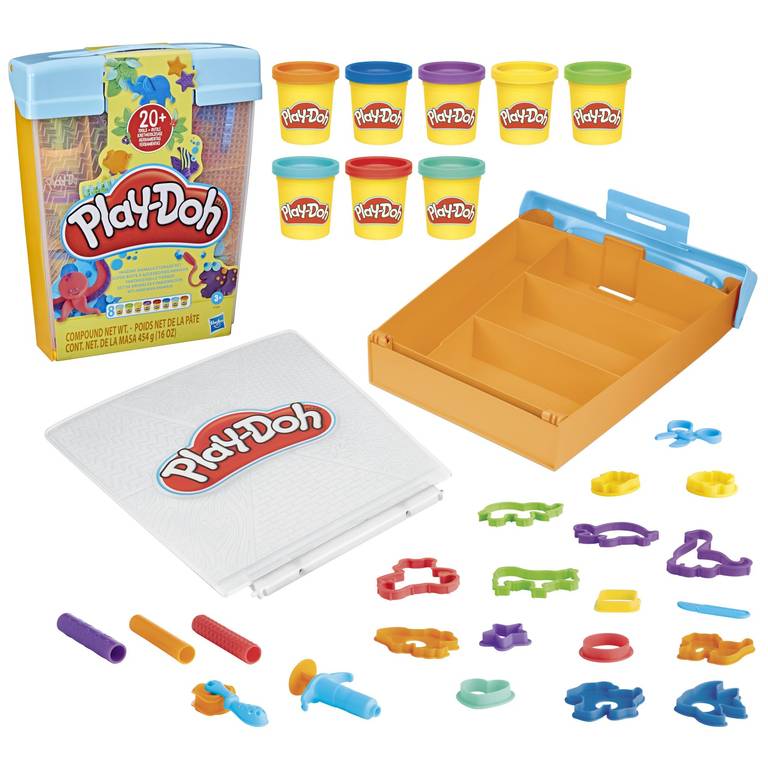 Play-Doh Set de Animales y 8 botes Plastilina