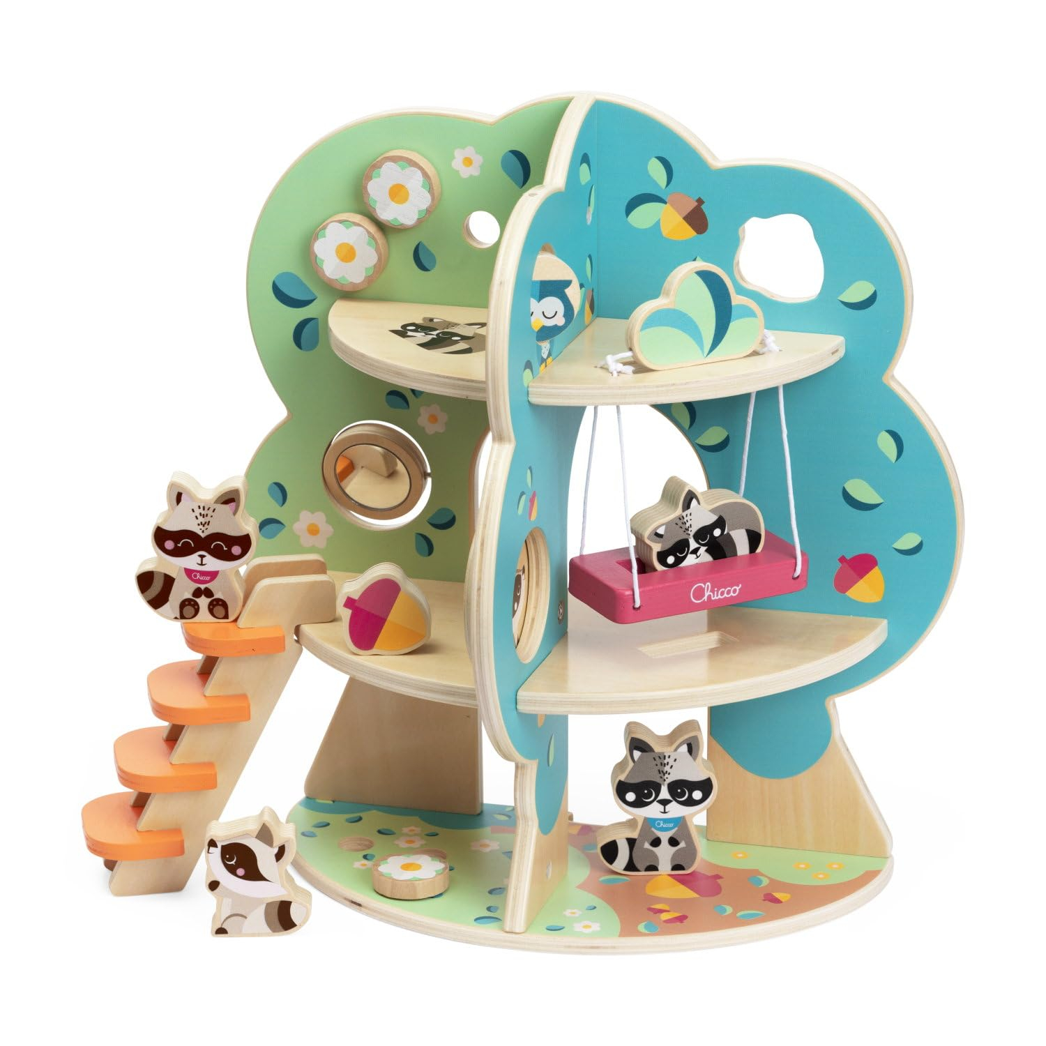 Chicco Set de Juego de Madera Árbol de Mapaches (Reacondicionado - Como Nuevo)