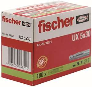 FISCHER 094721 - Taco nylon UX 5x30 (Envase de 100 ud.)