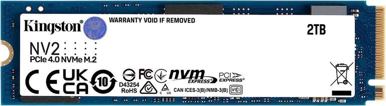 2TB Kingston NV2 NVMe PCIe 4.0 SSD M.2 2280