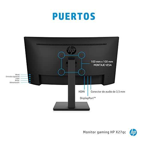 HP X27qc – Monitor curvo 27" Quad HD 165Hz