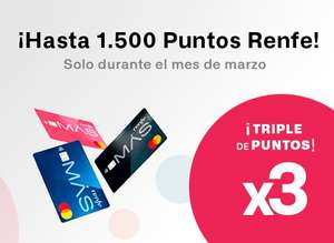 45€ gratis para gastar en Renfe con la tarjeta Renfe Mastercard