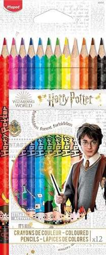 12 Pinturas de Colores Decoradas con Diseño Lúdico Colección Harry Potter (perfecto para un regalo) (lápices para escribir en descripción)