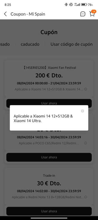 Cupón de 200€ para el Xiaomi 14 y 14 Ultra