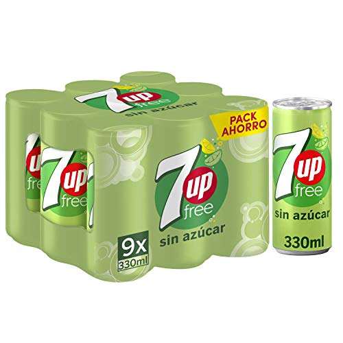 4 packs de 7UP ZERO (36 latas en total de 330ml/lata; a 0,35€/lata