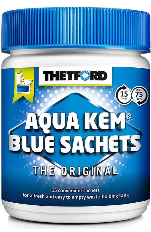 Thetford 200413 Bolsitas para desodorizar y facilitar el vaciado del depósito de residuos Aqua Kem Blue Sachets.