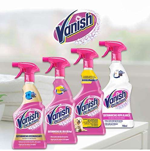 Vanish Oxi Action - Quitamanchas del día a día para ropa, en spray, sin lejía - Pack de 3 x 750 m [3'45€/ud]