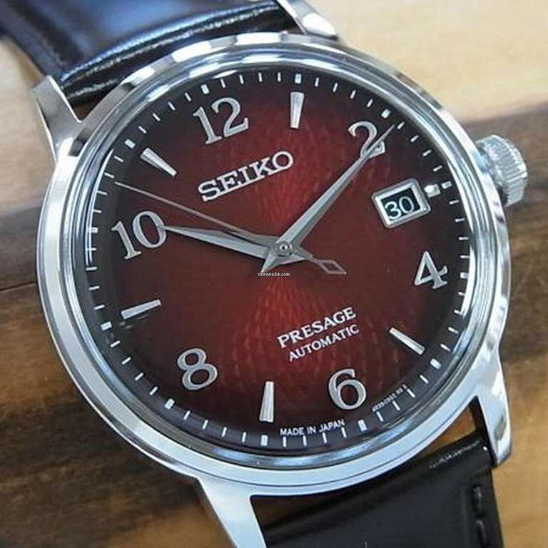 Seiko Presage Cocktail Red Dial Leather SRPE41J1 38.5mm 50m