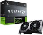 Tarjeta gráfica MSI GeForce RTX 5070 12GB VENTUS 2X OC + Juego 007 First Light + 40€ de saldo en Steam
